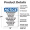 Signmission No Trespassing Or Loitering Except OSHA Notice Sign, Plastic, 18in W x 24in L, 2PK OS-2PACK-NS-P-1824-V-14954 - alternate 4